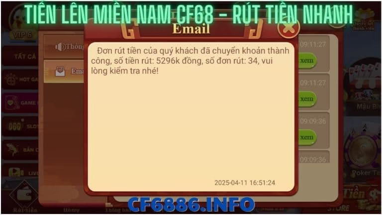 Tiến Lên Miền Nam CF68 - Game bài đổi thưởng an toàn