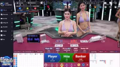 Dealer xinh đẹp trong sảnh wm live casino cf68